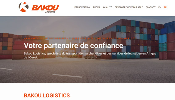 site internet Bakou Logistics